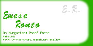 emese ronto business card